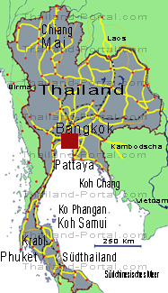 Übersichtskarte, Bangkok Lage
