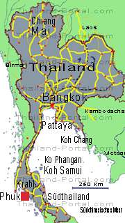 Karte, Lage von Ko Phi Phi in Thailand
