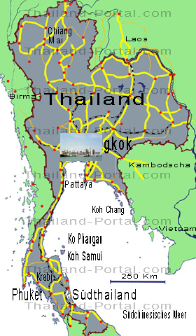 Thailand Landkarte
